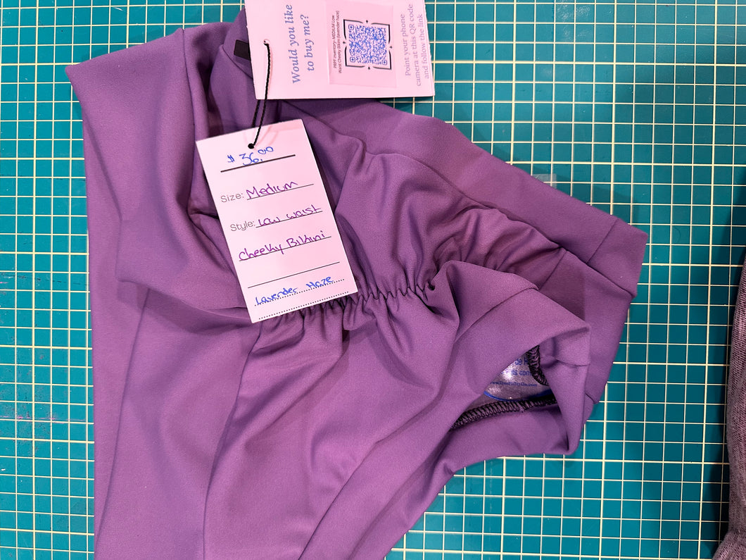 PRPF inventory- MEDIUM Low Waist Cheeky Bikini (lavender haze)