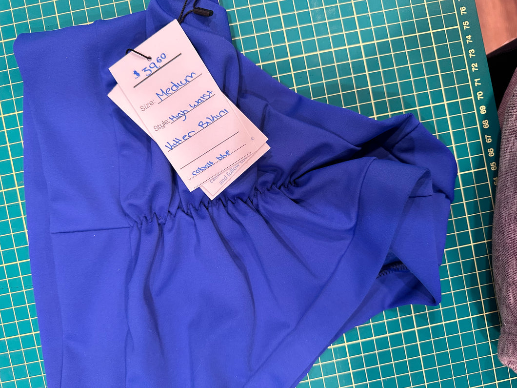 PRPF inventory- MEDIUM High Waist Kitten Bikini (cobalt blue)