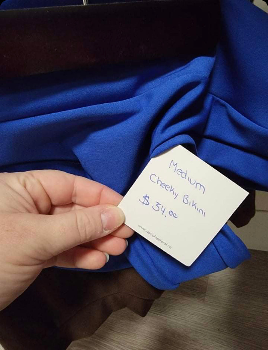 PRPF inventory- MEDIUM Low Waist Cheeky Bikini (Royal Blue)